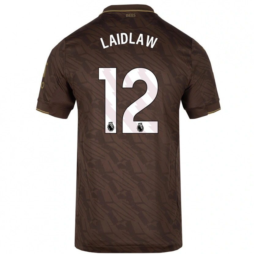 Danxen Mujer Camiseta Ethan Laidlaw #12 Marrón Oro 2ª Equipación 2025/26 La Camisa