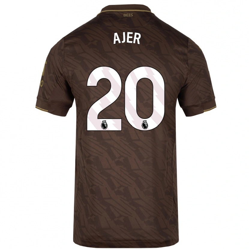 Danxen Mujer Camiseta Kristoffer Ajer #20 Marrón Oro 2ª Equipación 2025/26 La Camisa