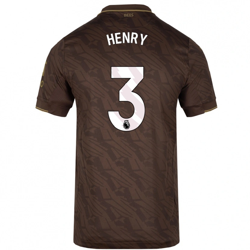 Danxen Mujer Camiseta Rico Henry #3 Marrón Oro 2ª Equipación 2025/26 La Camisa