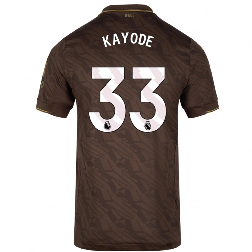 Danxen Mujer Camiseta Michael Kayode #33 Marrón Oro 2ª Equipación 2025/26 La Camisa