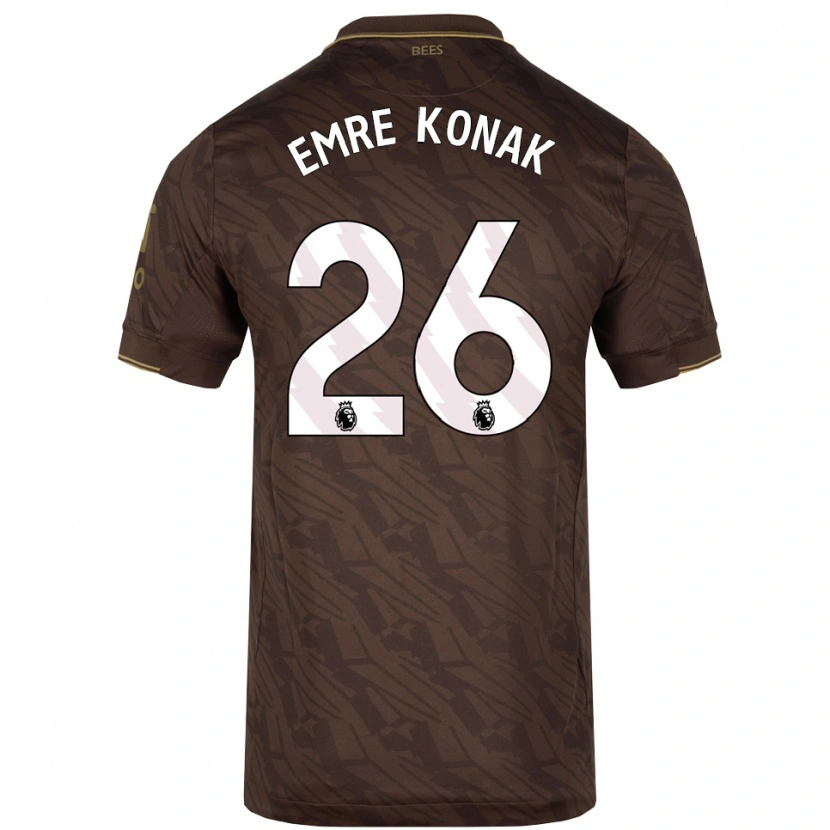 Danxen Mujer Camiseta Yunus Emre Konak #26 Marrón Oro 2ª Equipación 2025/26 La Camisa