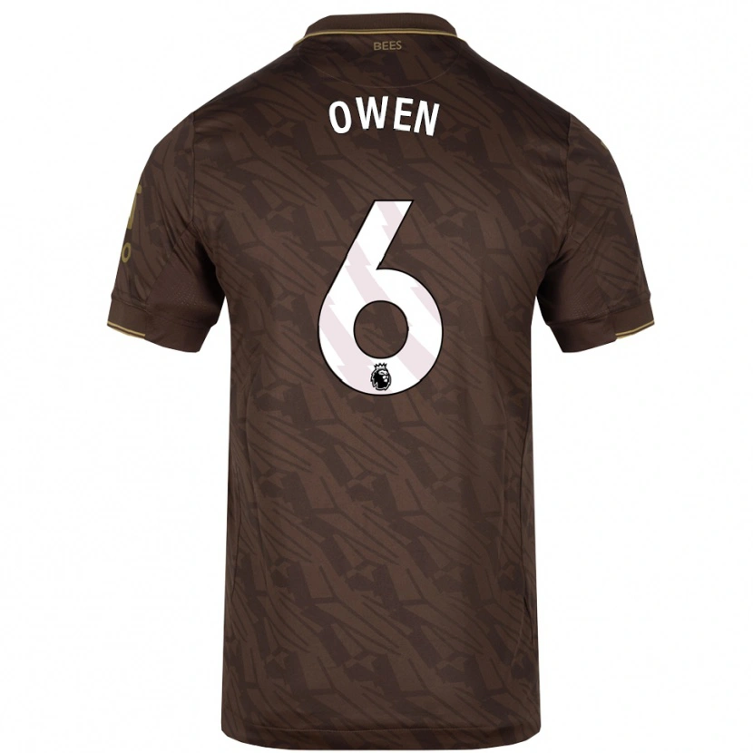 Danxen Mujer Camiseta Riley Owen #6 Marrón Oro 2ª Equipación 2025/26 La Camisa