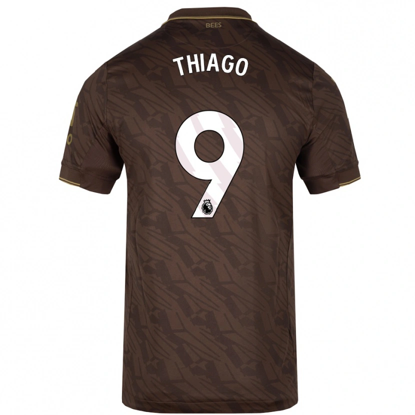Danxen Mujer Camiseta Igor Thiago #9 Marrón Oro 2ª Equipación 2025/26 La Camisa