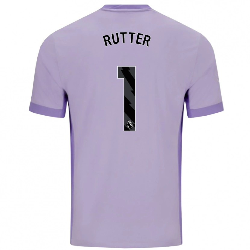 Danxen Mujer Camiseta William Rutter #1 Morado Taro Blanco 2ª Equipación 2025/26 La Camisa