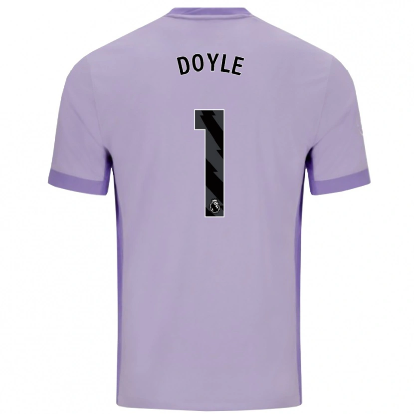 Danxen Mujer Camiseta Liam Doyle #1 Morado Taro Blanco 2ª Equipación 2025/26 La Camisa