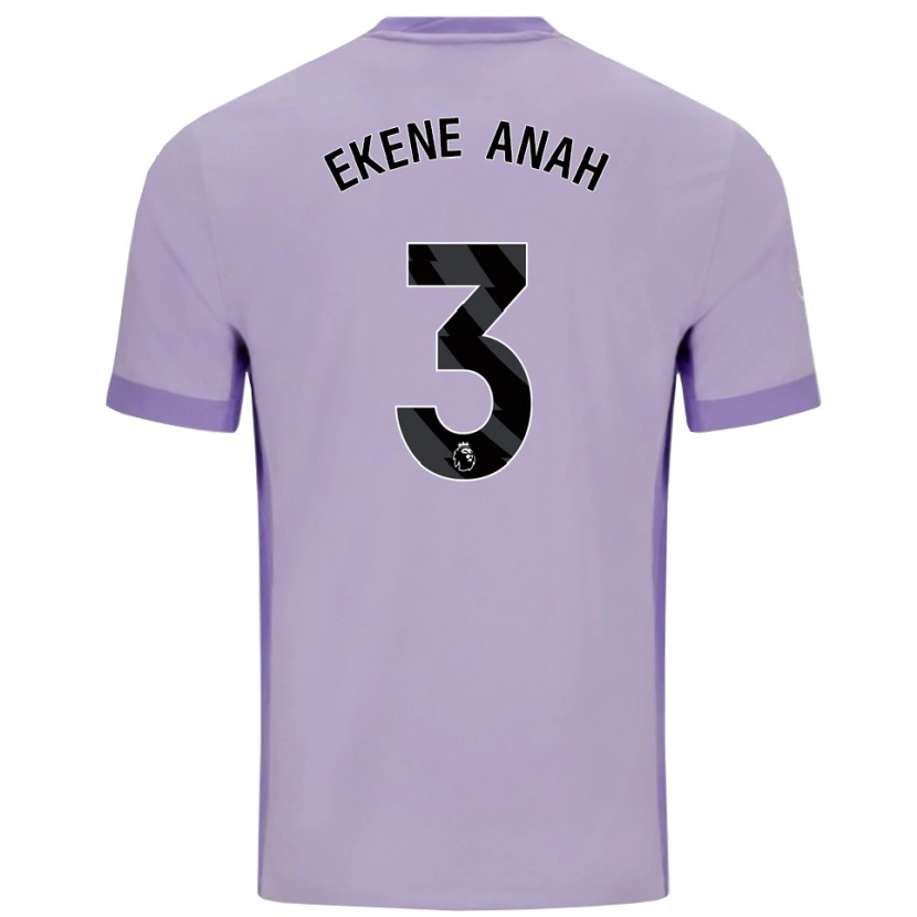 Danxen Mujer Camiseta Cristiano Ekene Anah #3 Morado Taro Blanco 2ª Equipación 2025/26 La Camisa