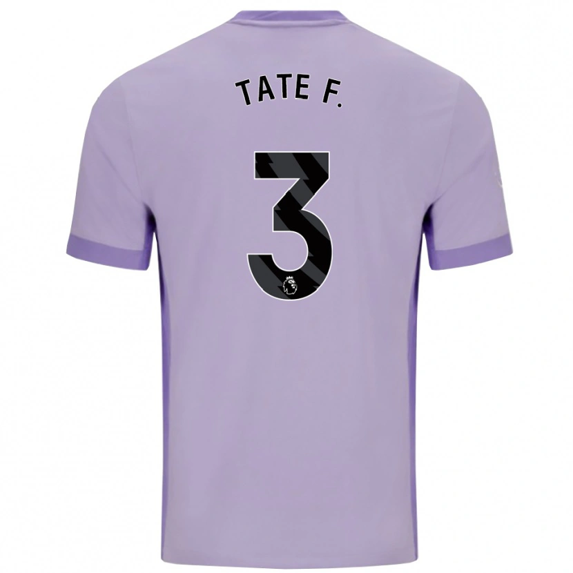 Danxen Mujer Camiseta Tate Ferdinand #3 Morado Taro Blanco 2ª Equipación 2025/26 La Camisa