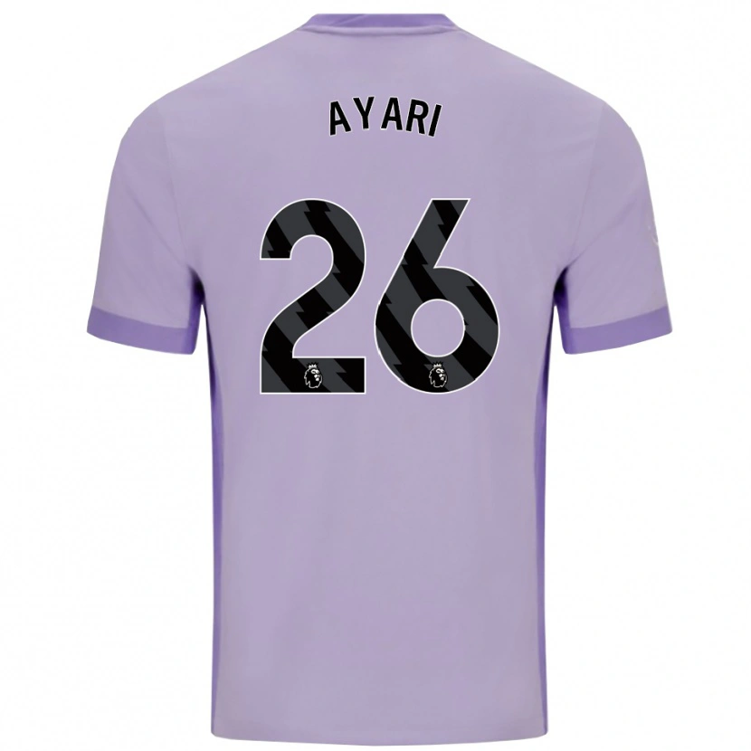 Danxen Mujer Camiseta Yasin Ayari #26 Morado Taro Blanco 2ª Equipación 2025/26 La Camisa