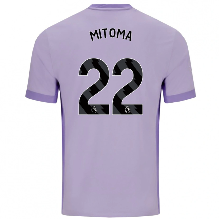 Danxen Mujer Camiseta Kaoru Mitoma #22 Morado Taro Blanco 2ª Equipación 2025/26 La Camisa