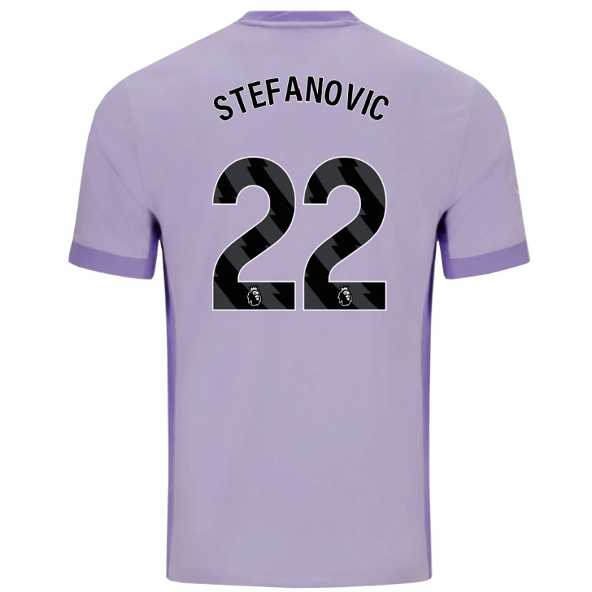 Danxen Mujer Camiseta Dejana Stefanović #22 Morado Taro Blanco 2ª Equipación 2025/26 La Camisa