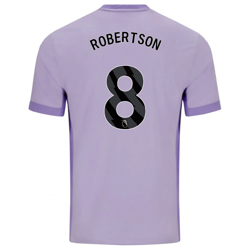 Danxen Mujer Camiseta Josh Robertson #8 Morado Taro Blanco 2ª Equipación 2025/26 La Camisa