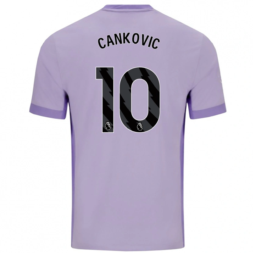 Danxen Mujer Camiseta Jelena Čanković #10 Morado Taro Blanco 2ª Equipación 2025/26 La Camisa
