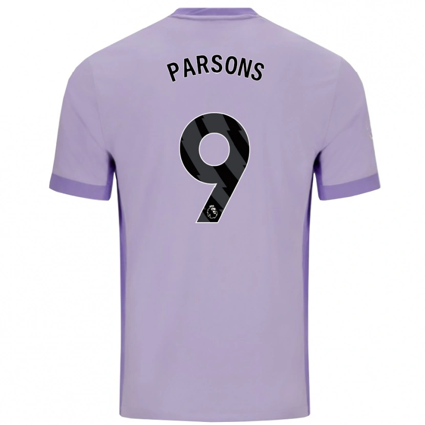 Danxen Mujer Camiseta Jacob Parsons #9 Morado Taro Blanco 2ª Equipación 2025/26 La Camisa