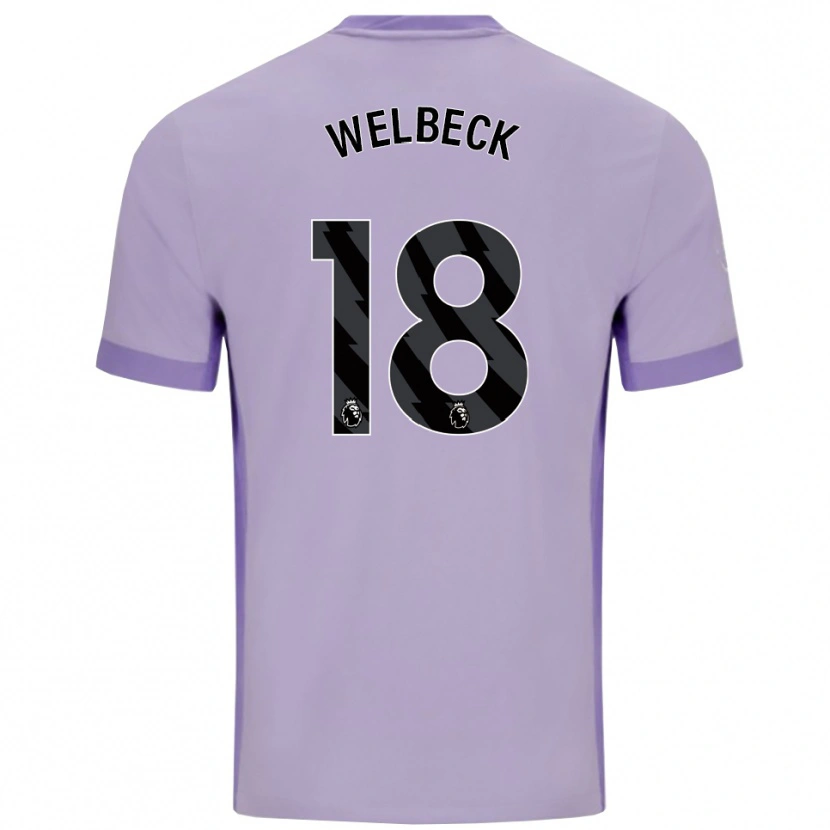 Danxen Mujer Camiseta Danny Welbeck #18 Morado Taro Blanco 2ª Equipación 2025/26 La Camisa