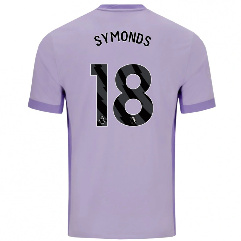 Danxen Mujer Camiseta Maisie Symonds #18 Morado Taro Blanco 2ª Equipación 2025/26 La Camisa