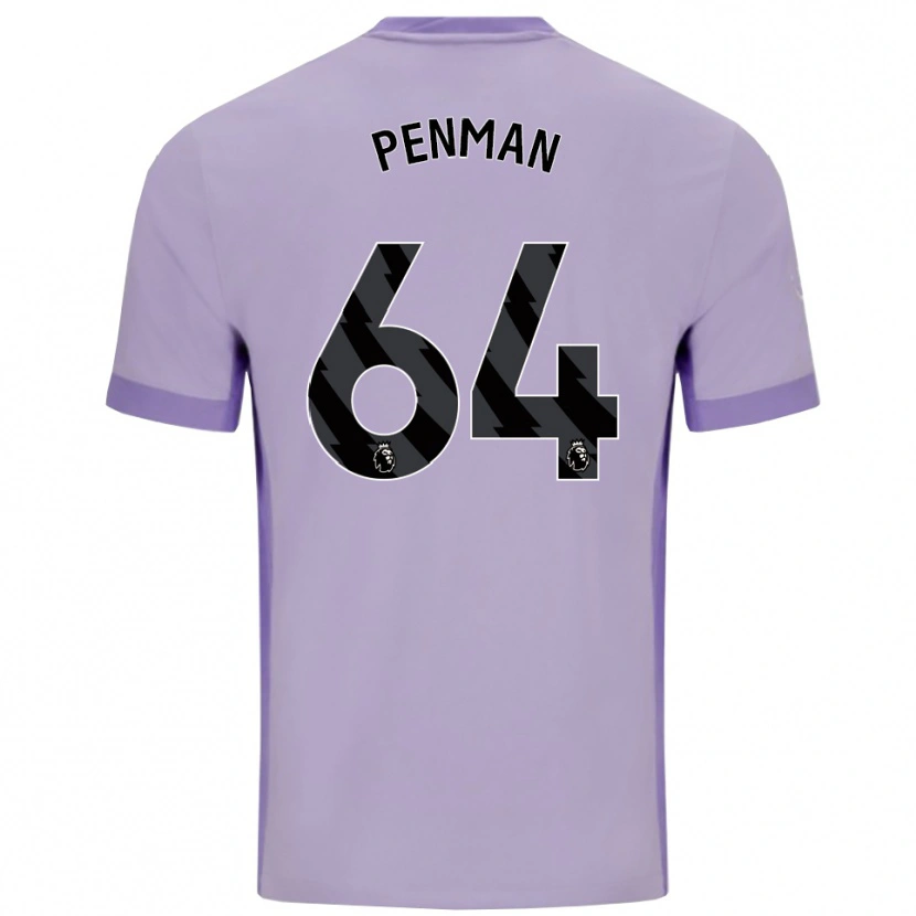 Danxen Mujer Camiseta Charlie Penman #64 Morado Taro Blanco 2ª Equipación 2025/26 La Camisa