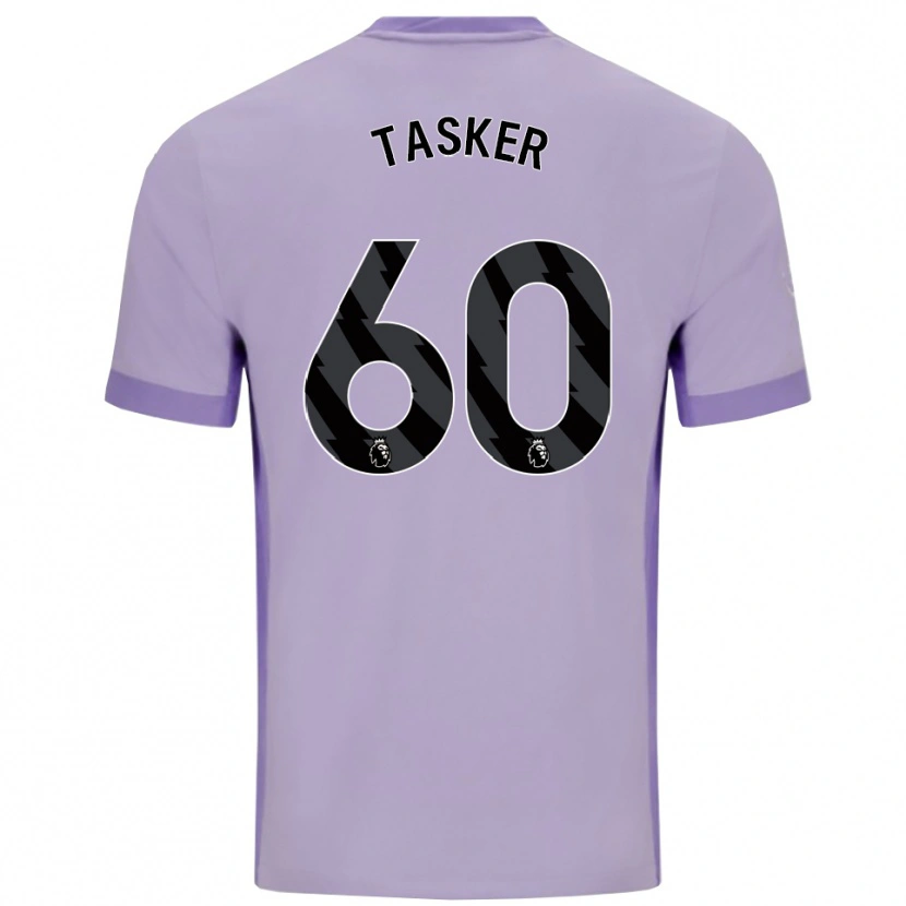 Danxen Mujer Camiseta Charlie Tasker #60 Morado Taro Blanco 2ª Equipación 2025/26 La Camisa