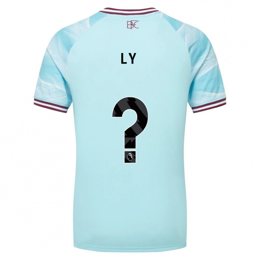 Danxen Mujer Camiseta Brandon Ly #0 Celeste Borgoña 2ª Equipación 2025/26 La Camisa