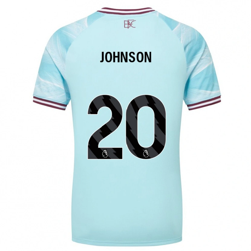Danxen Mujer Camiseta Zach Johnson #20 Celeste Borgoña 2ª Equipación 2025/26 La Camisa
