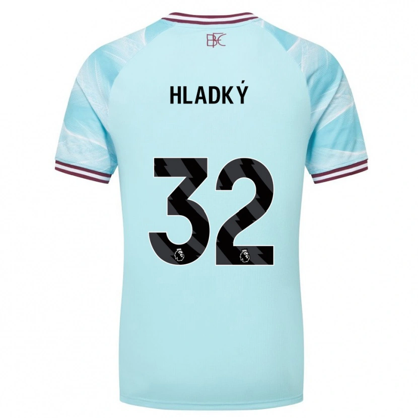 Danxen Mujer Camiseta Vaclav Hladky #32 Celeste Borgoña 2ª Equipación 2025/26 La Camisa