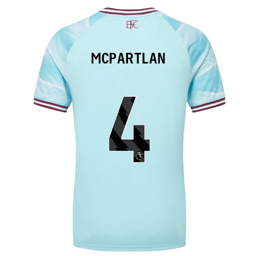 Danxen Mujer Camiseta Brenna Mcpartlan #4 Celeste Borgoña 2ª Equipación 2025/26 La Camisa