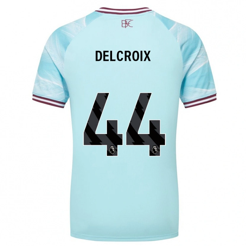 Danxen Mujer Camiseta Hannes Delcroix #44 Celeste Borgoña 2ª Equipación 2025/26 La Camisa