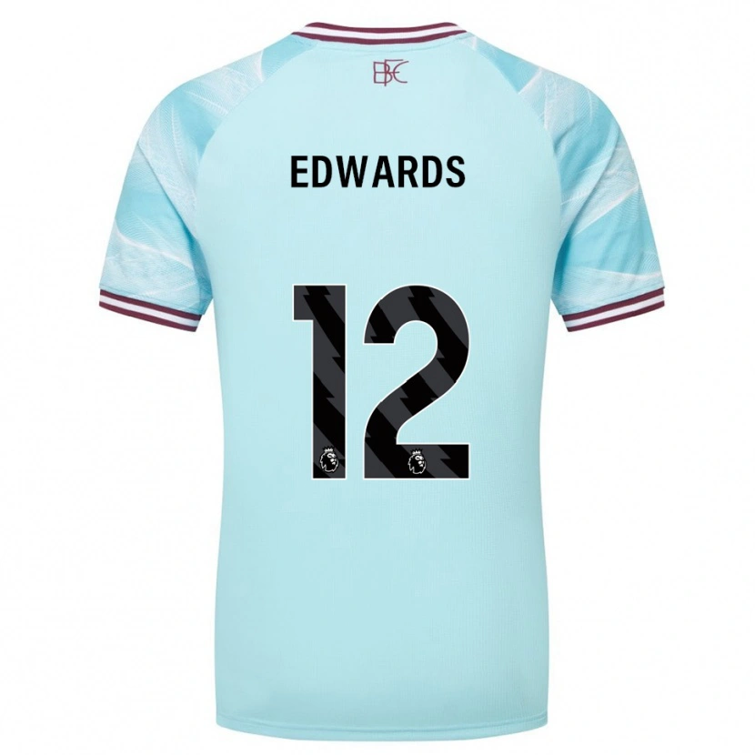 Danxen Mujer Camiseta Connor Edwards #12 Celeste Borgoña 2ª Equipación 2025/26 La Camisa