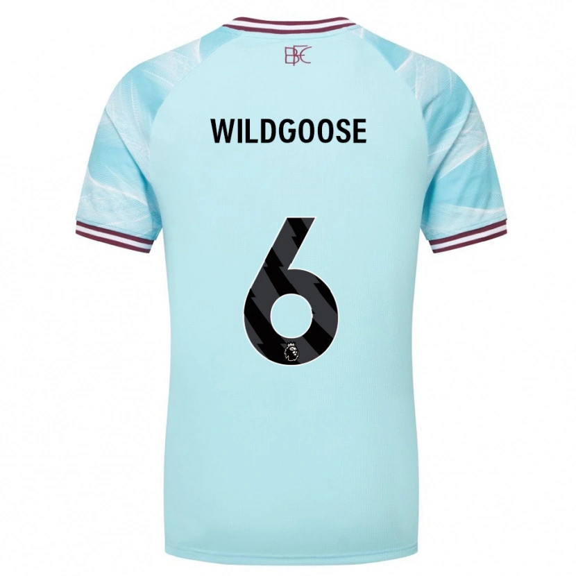 Danxen Mujer Camiseta Mikayla Wildgoose #6 Celeste Borgoña 2ª Equipación 2025/26 La Camisa