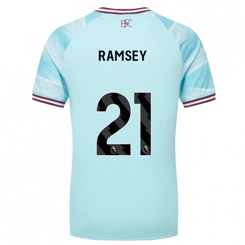 Danxen Mujer Camiseta Aaron Ramsey #21 Celeste Borgoña 2ª Equipación 2025/26 La Camisa