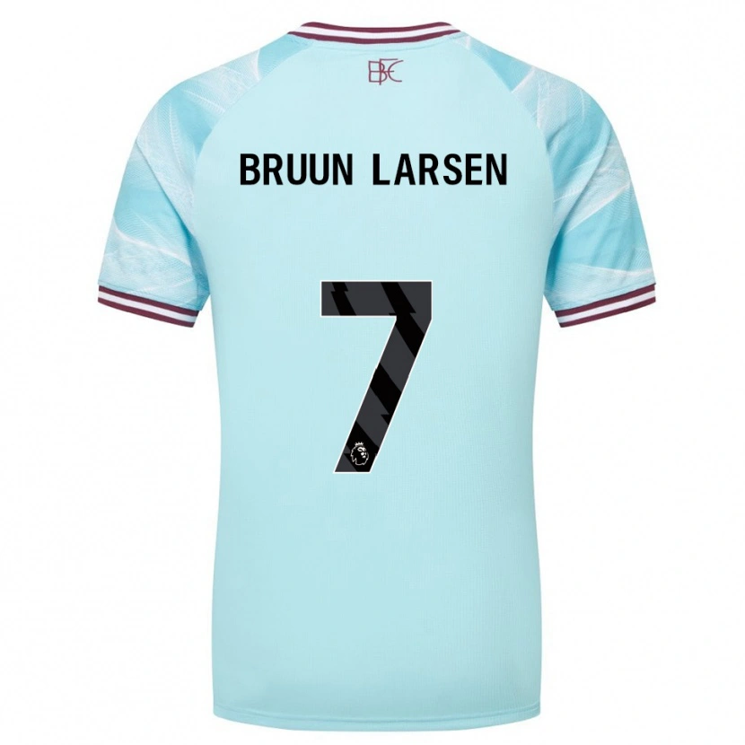 Danxen Mujer Camiseta Jacob Bruun Larsen #7 Celeste Borgoña 2ª Equipación 2025/26 La Camisa
