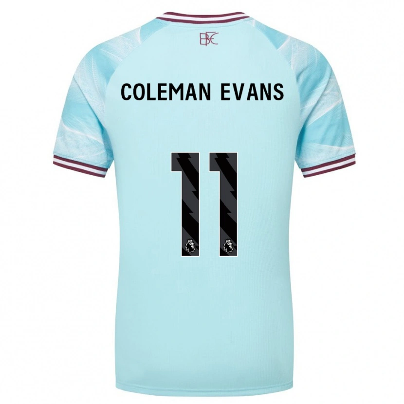 Danxen Mujer Camiseta Amaya Coleman-Evans #11 Celeste Borgoña 2ª Equipación 2025/26 La Camisa
