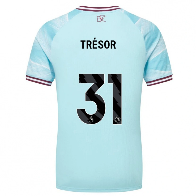 Danxen Mujer Camiseta Mike Trésor #31 Celeste Borgoña 2ª Equipación 2025/26 La Camisa