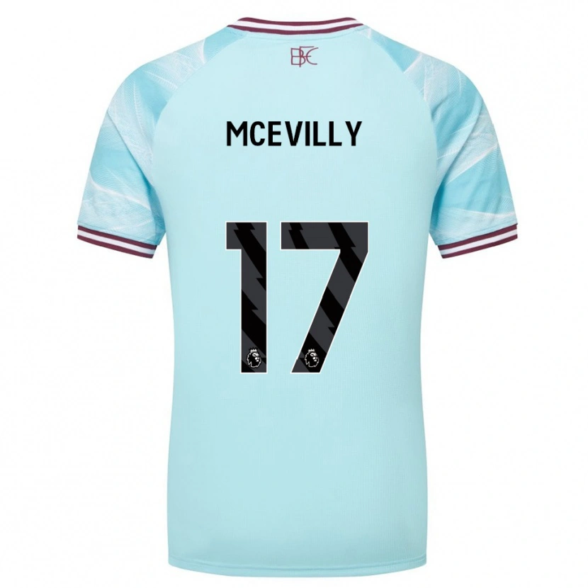 Danxen Mujer Camiseta Jack Mcevilly #17 Celeste Borgoña 2ª Equipación 2025/26 La Camisa