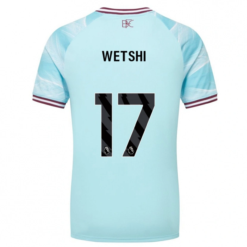 Danxen Mujer Camiseta Benji Wetshi #17 Celeste Borgoña 2ª Equipación 2025/26 La Camisa