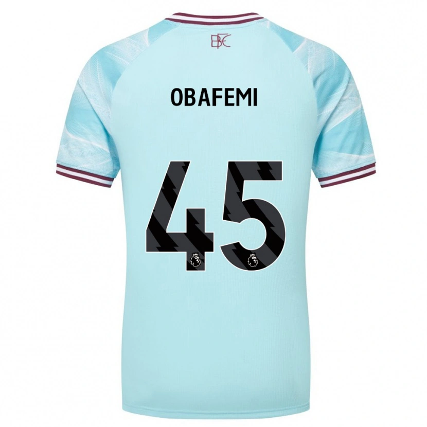 Danxen Mujer Camiseta Michael Obafemi #45 Celeste Borgoña 2ª Equipación 2025/26 La Camisa