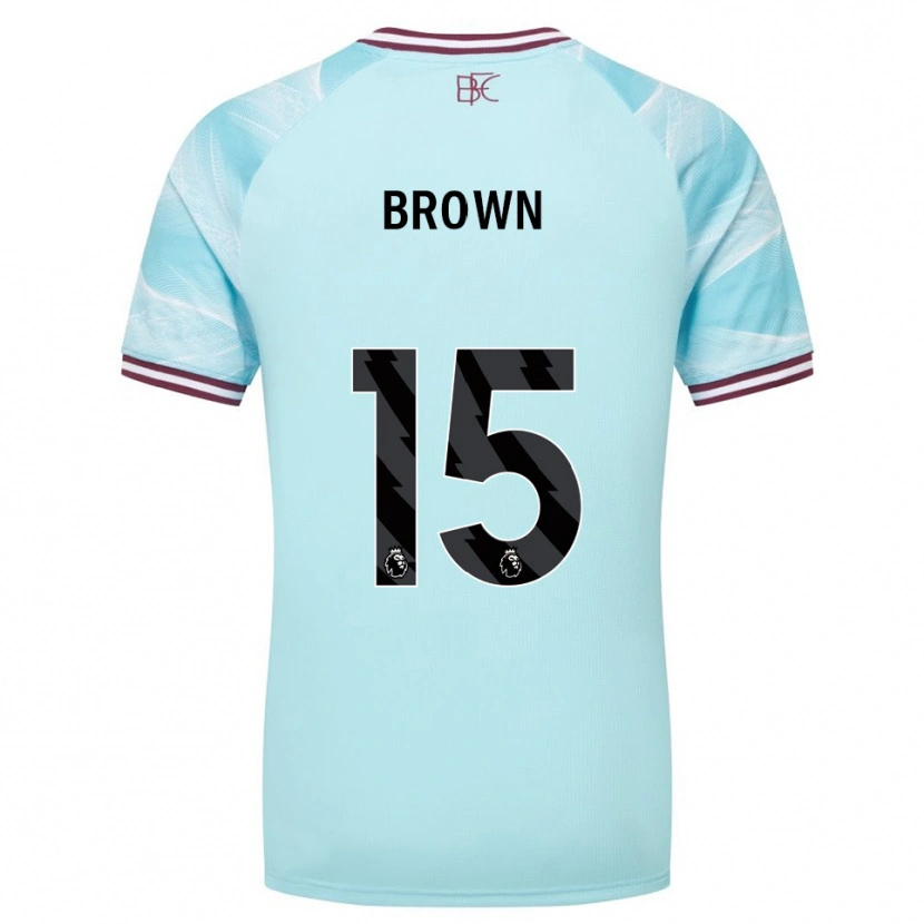 Danxen Mujer Camiseta Kian Mcmahon-Brown #15 Celeste Borgoña 2ª Equipación 2025/26 La Camisa