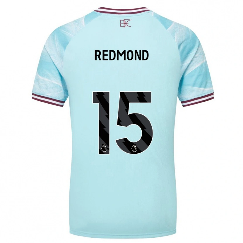 Danxen Mujer Camiseta Nathan Redmond #15 Celeste Borgoña 2ª Equipación 2025/26 La Camisa