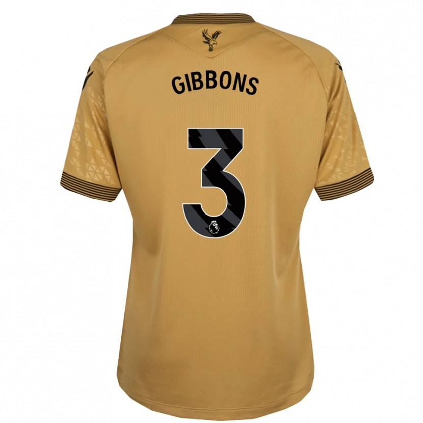 Danxen Mujer Camiseta Felicity Gibbons #3 Oro Negro 2ª Equipación 2025/26 La Camisa