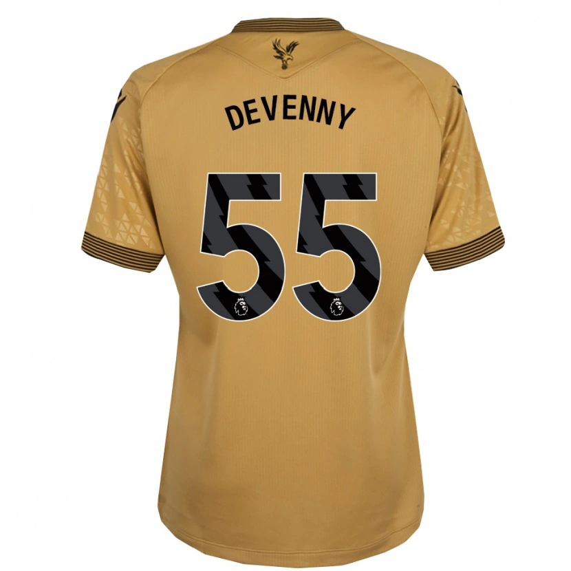Danxen Mujer Camiseta Justin Devenny #55 Oro Negro 2ª Equipación 2025/26 La Camisa