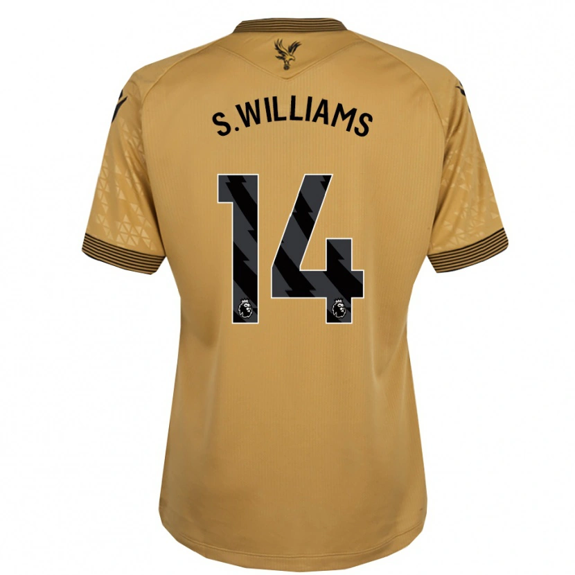 Danxen Mujer Camiseta Seb Williams #14 Oro Negro 2ª Equipación 2025/26 La Camisa