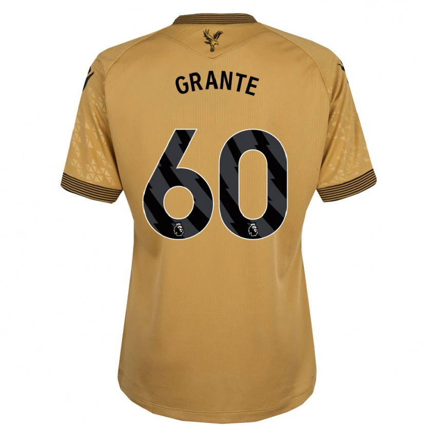 Danxen Mujer Camiseta Jake Grante #60 Oro Negro 2ª Equipación 2025/26 La Camisa