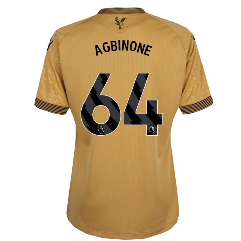 Danxen Mujer Camiseta Asher Agbinone #64 Oro Negro 2ª Equipación 2025/26 La Camisa