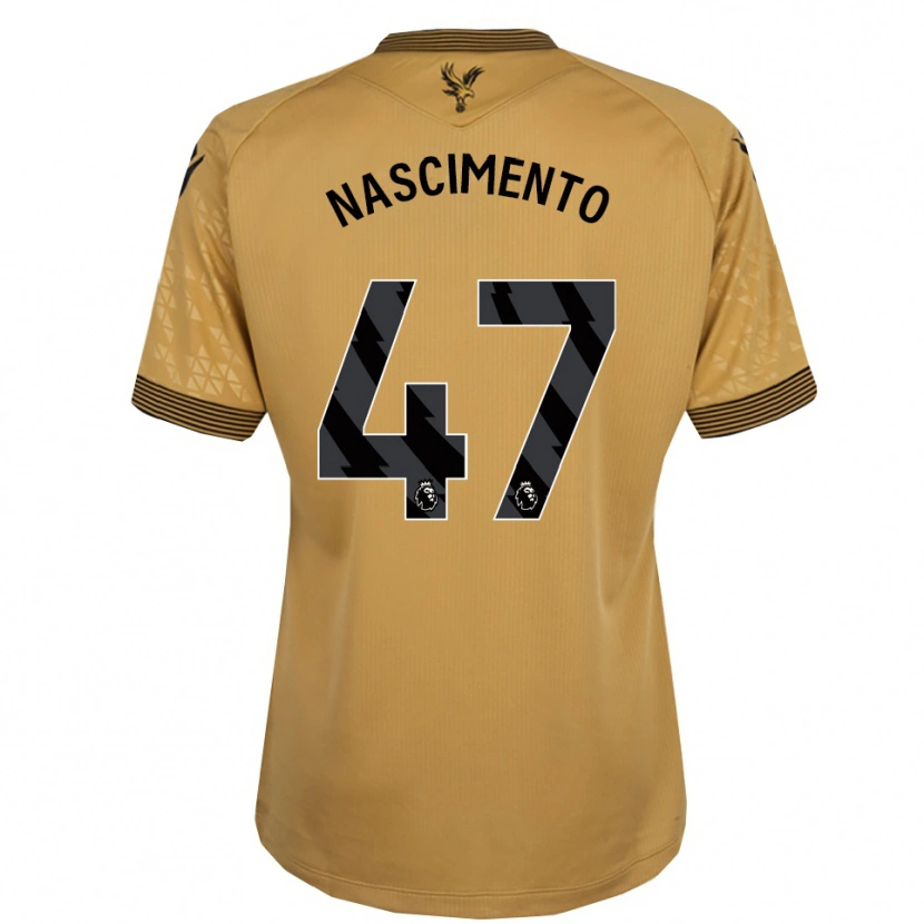 Danxen Mujer Camiseta Adler Nascimento #47 Oro Negro 2ª Equipación 2025/26 La Camisa