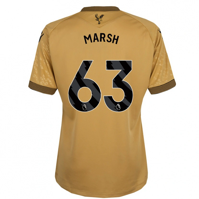 Danxen Mujer Camiseta Zach Marsh #63 Oro Negro 2ª Equipación 2025/26 La Camisa