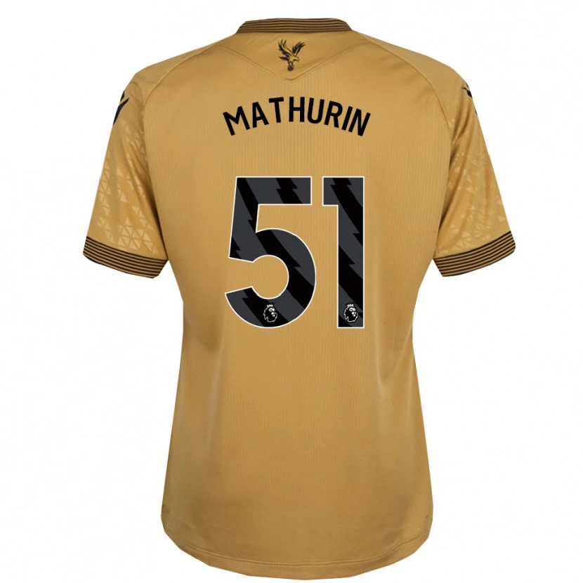 Danxen Mujer Camiseta Roshaun Mathurin #51 Oro Negro 2ª Equipación 2025/26 La Camisa