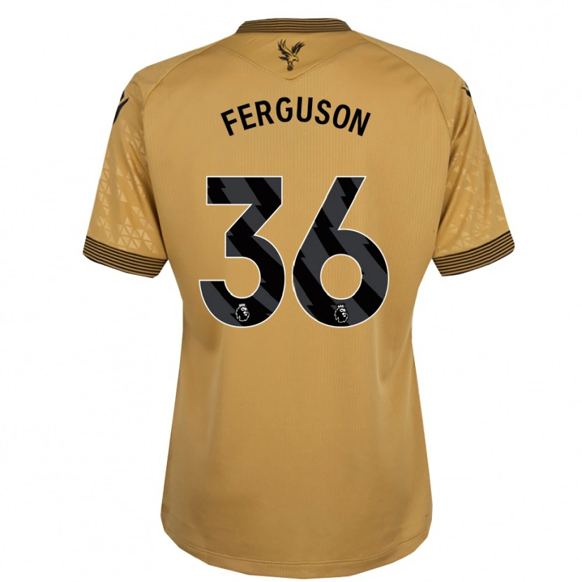 Danxen Mujer Camiseta Nathan Ferguson #36 Oro Negro 2ª Equipación 2025/26 La Camisa