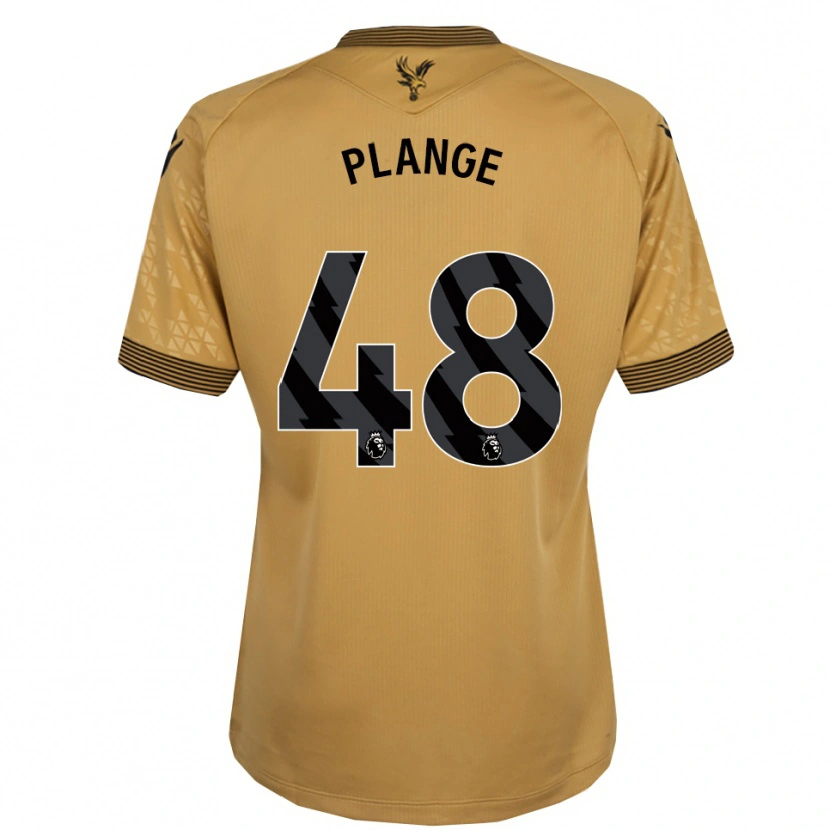 Danxen Mujer Camiseta Luke Plange #48 Oro Negro 2ª Equipación 2025/26 La Camisa
