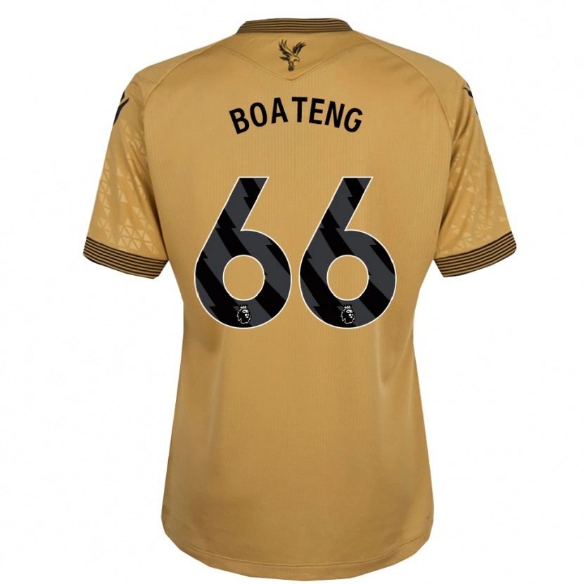 Danxen Mujer Camiseta David Boateng #66 Oro Negro 2ª Equipación 2025/26 La Camisa