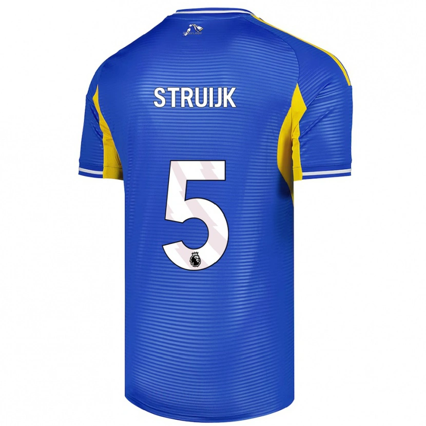 Danxen Mujer Camiseta Pascal Struijk #5 Azul Amarillo 2ª Equipación 2025/26 La Camisa