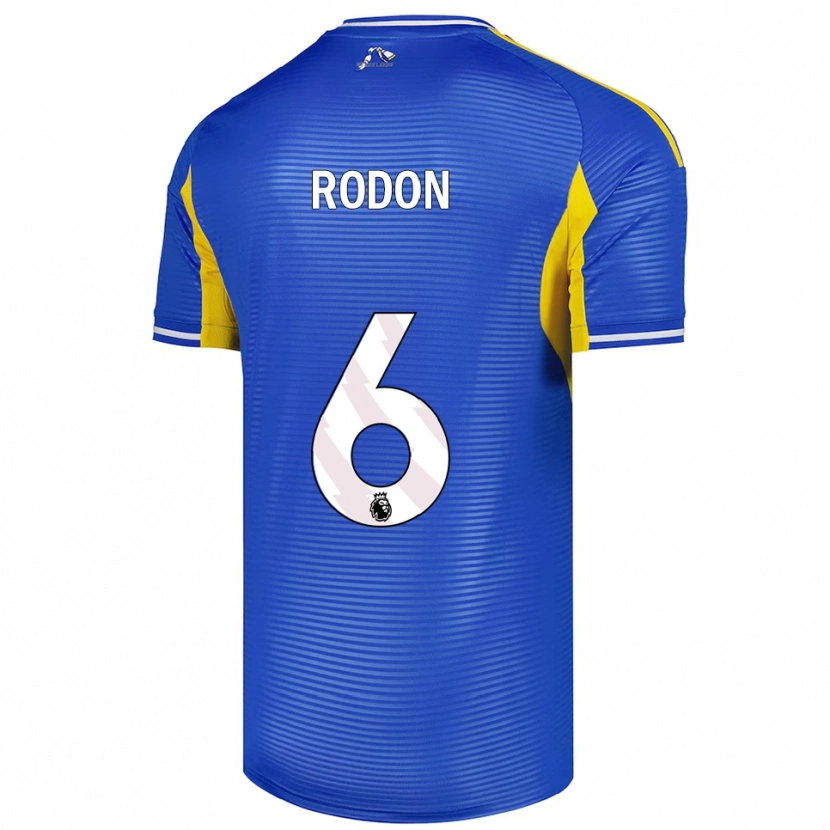 Danxen Mujer Camiseta Joe Rodon #6 Azul Amarillo 2ª Equipación 2025/26 La Camisa